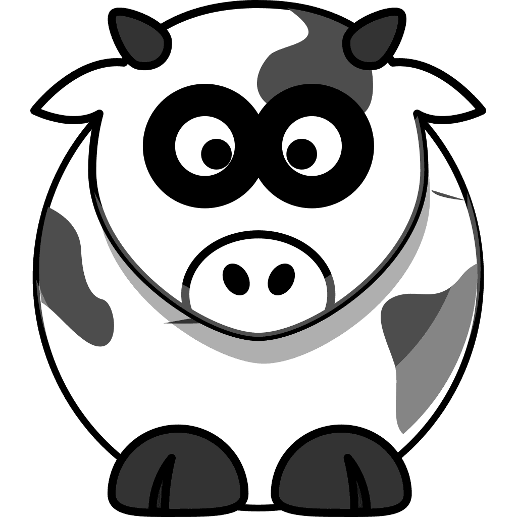 Cow Black Cartoon clipart preview