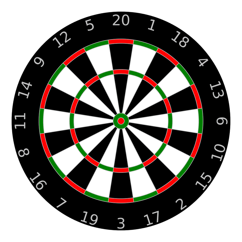 Dartboard game cartoon clipart preview