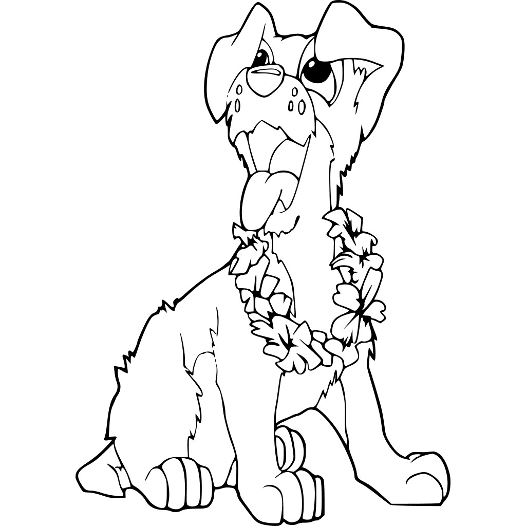 Dog Outline Cartoon clipart preview