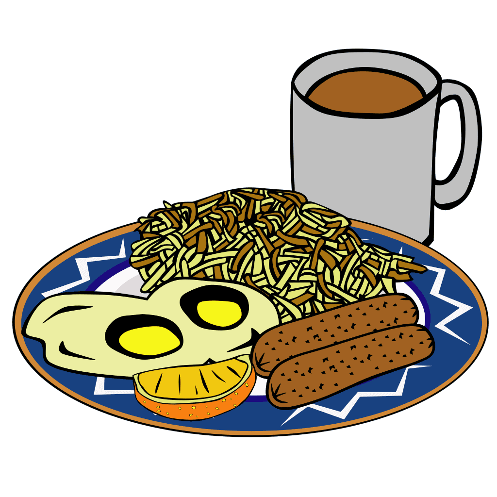 Eggs Sausage Drink Coffee Png clipart preview