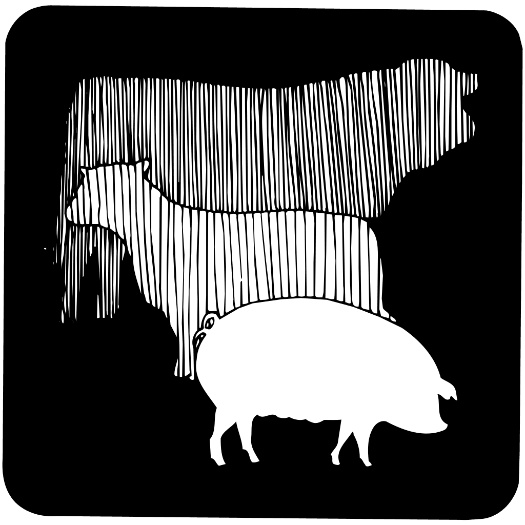 Farm Animal Collage Silhouette clipart preview