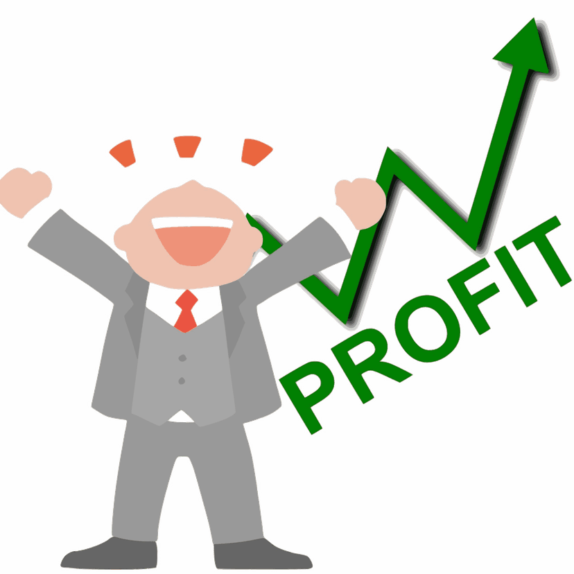 Finance Profit Happy Man Clipart clipart preview