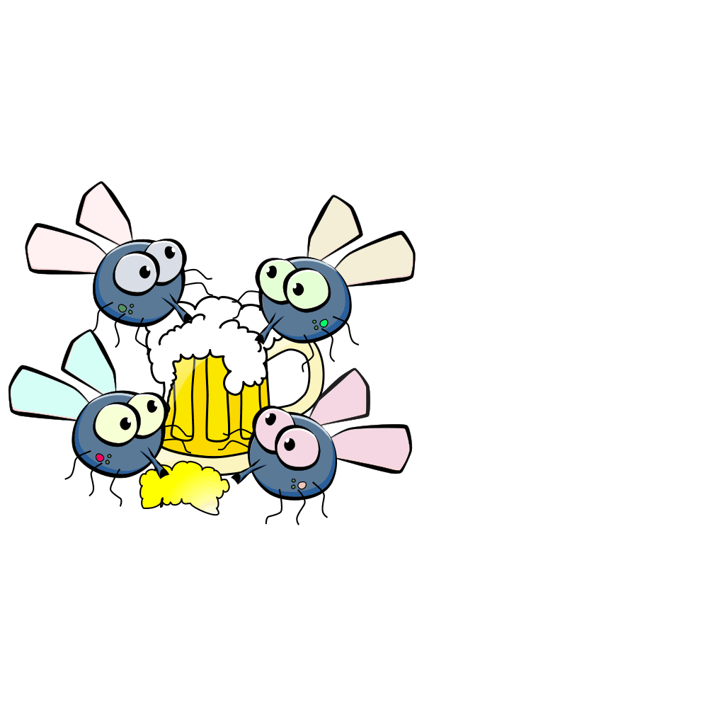 Flies Drinking Beer clipart preview