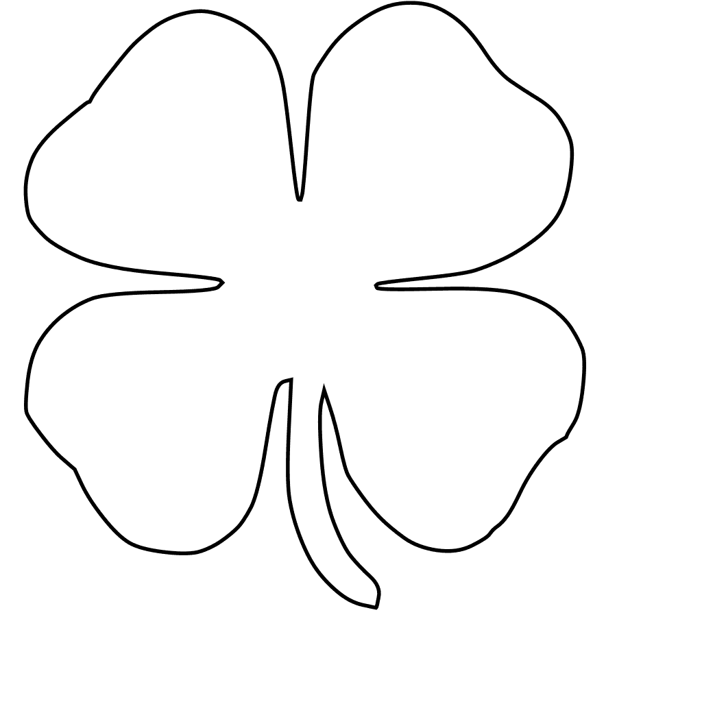 Four Leaf Clover Silhouette clipart preview