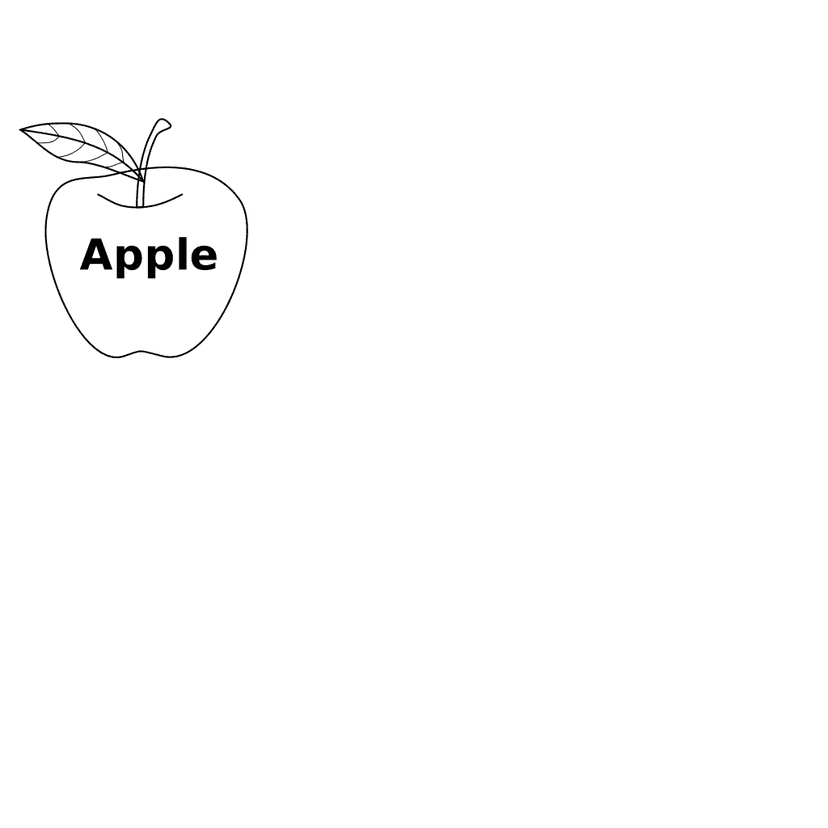 Fruit Apple Outline clipart preview