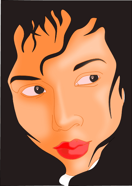 Girl Face In Black Photography clipart preview