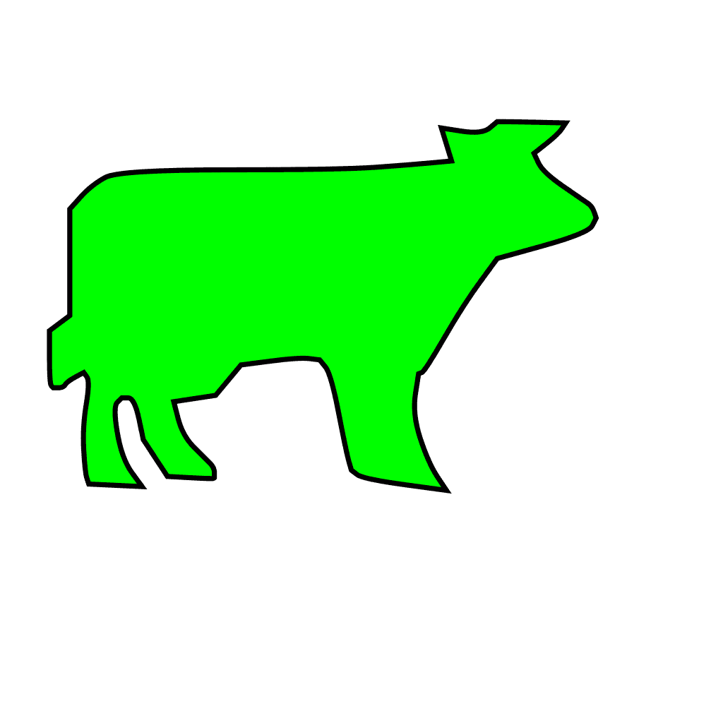 Green Farm Animal Outline clipart preview