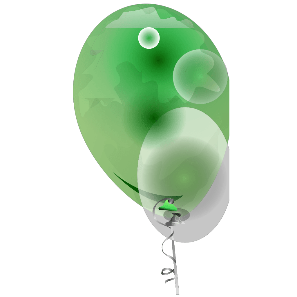 Green Transparent Balloons clipart preview