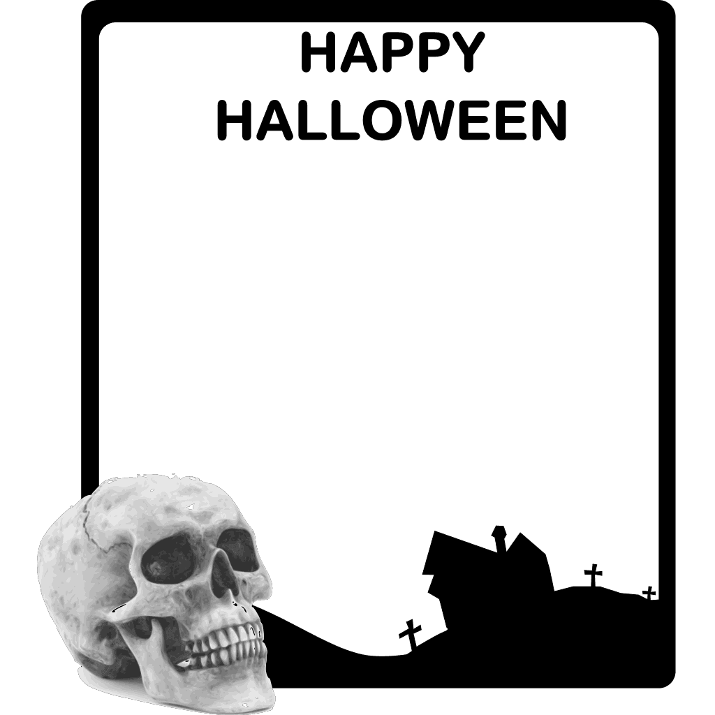 Halloween Graveyard Frame clipart preview