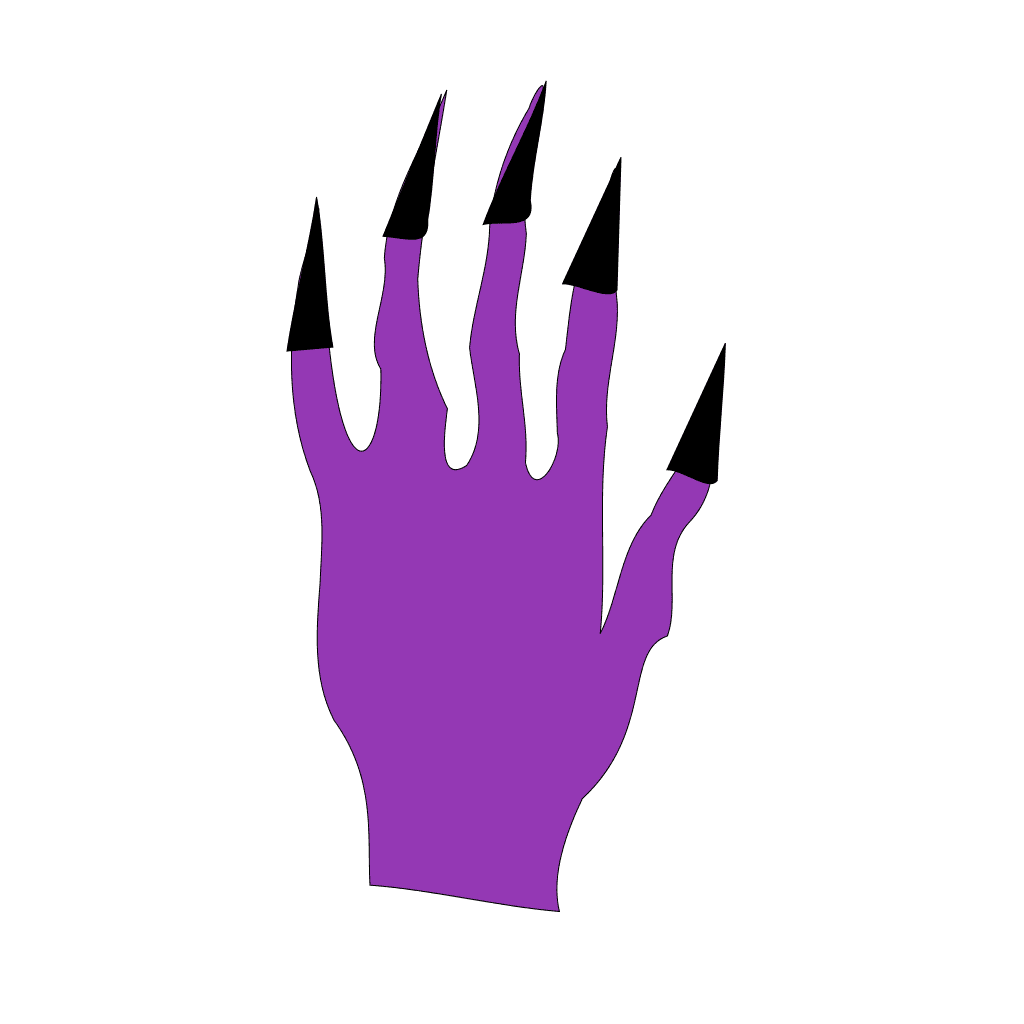 Halloween Hand With Purple Nails Icon clipart preview