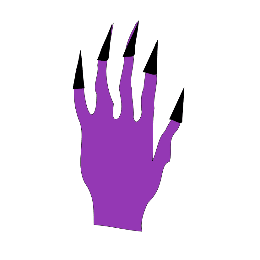 Halloween Hand With Purple Nails Icon clipart preview