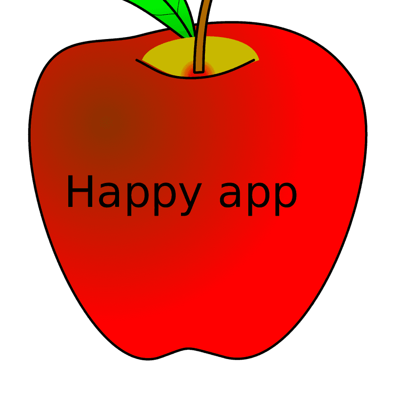 Happy Apple Icon clipart preview