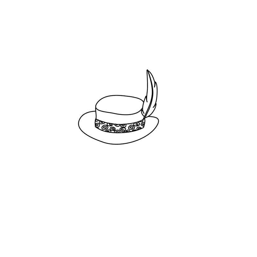 Hat Outline icon clipart preview