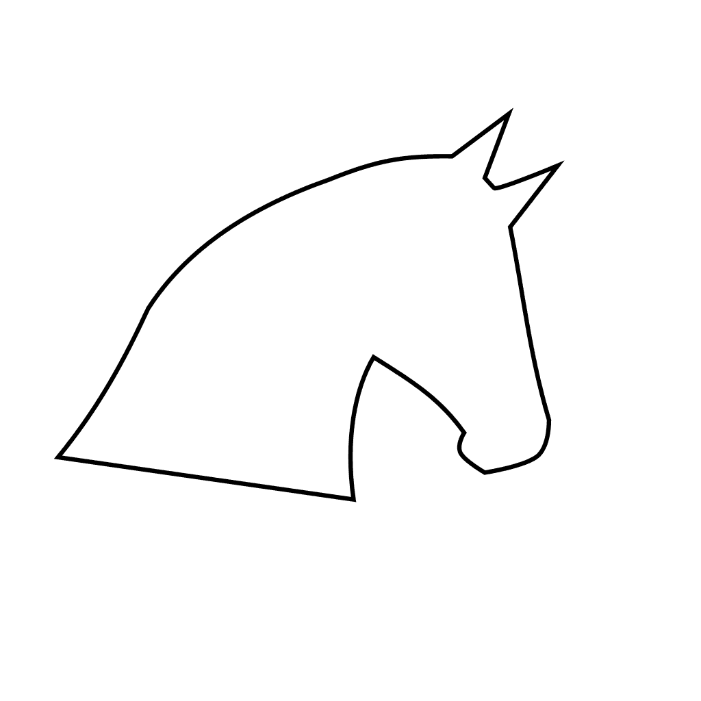 Horse Head Outline clipart preview