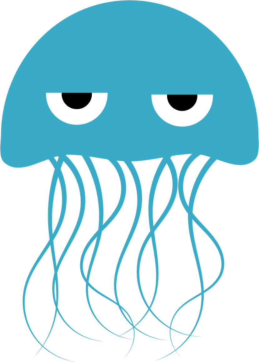 Jellyfish Blue Animation Art clipart preview