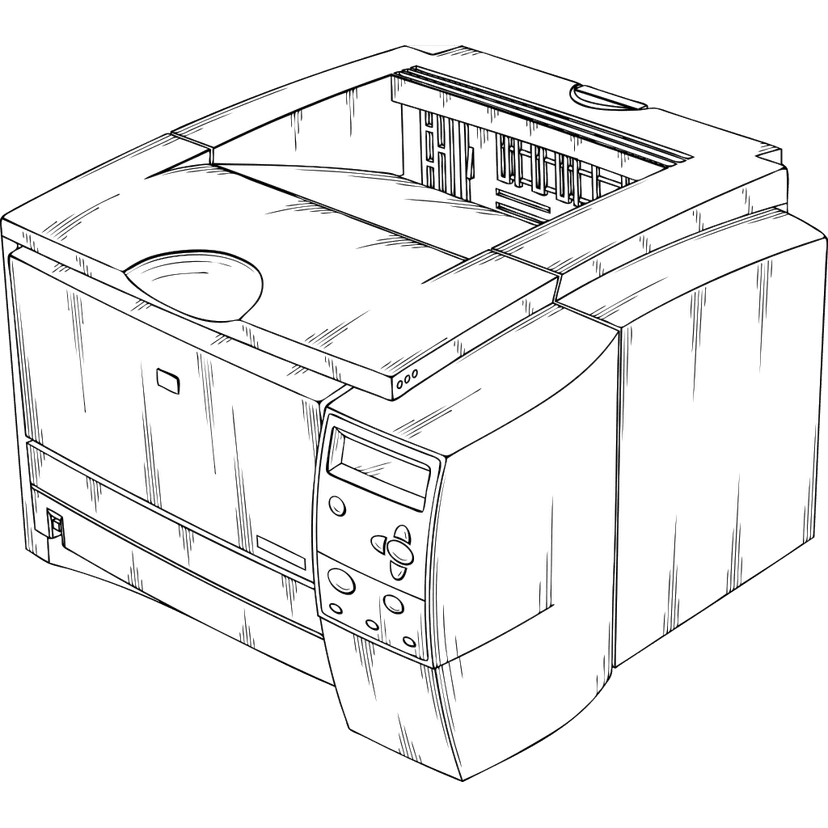 Laser Printer Outline clipart preview