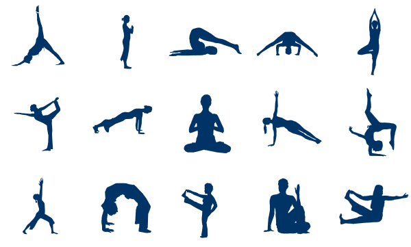 Lots Icon Yoga Poses clipart preview