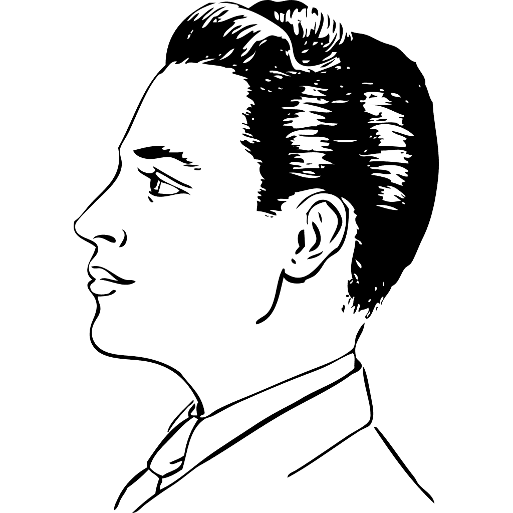 Man Haircut Side Silhouette clipart preview