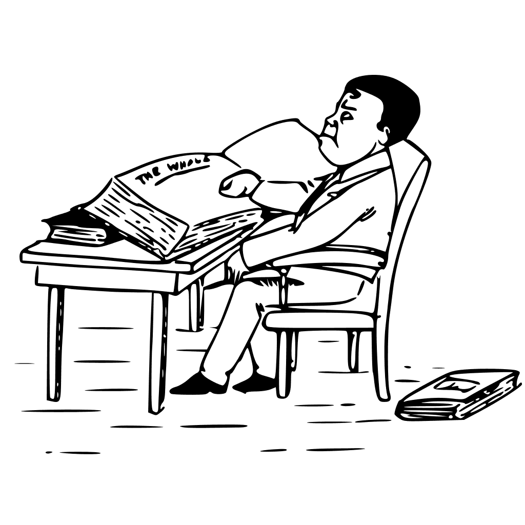 Man Reading Books Sillhouette clipart preview