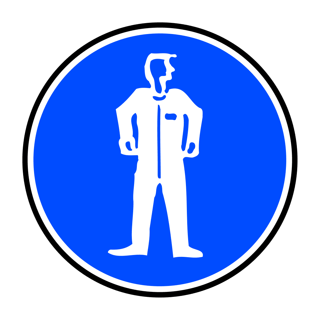 Mandatory Bodily Protection Blue Sign Sticker clipart preview