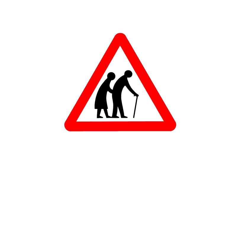 Old People Crossing Sign Warning clipart preview