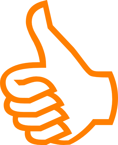 Orange Hand Okey Icon clipart preview