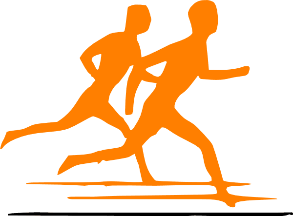 Orange Jogging Boy Silhouette clipart preview