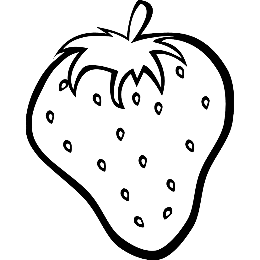 Outline Strawberry Drawing clipart preview