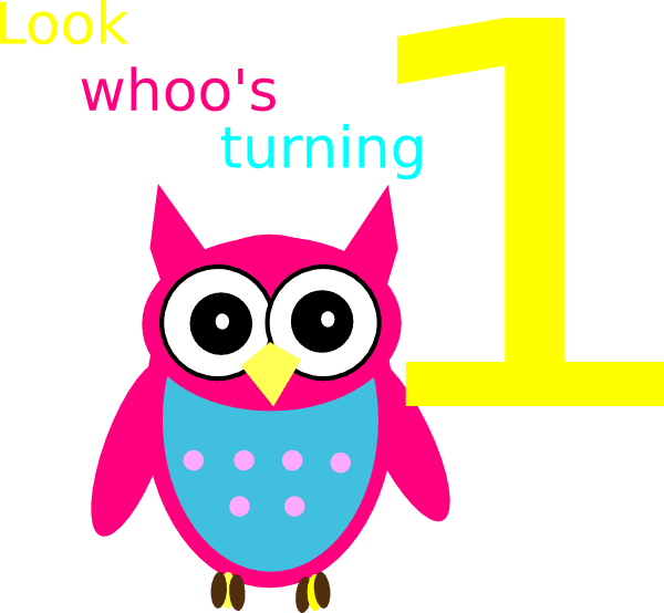 Owl 1st Birthday Icon clipart preview