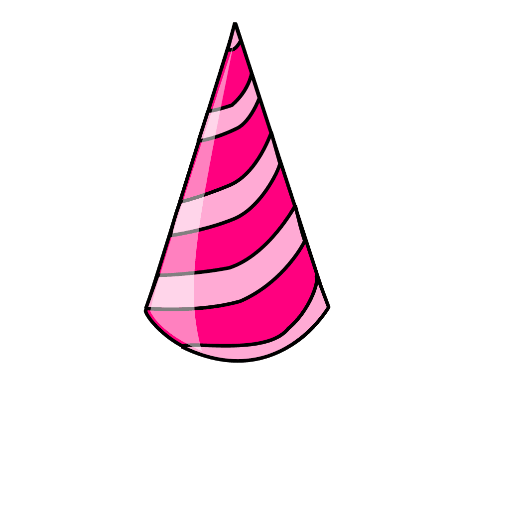 Pink Striped Party Hat clipart preview