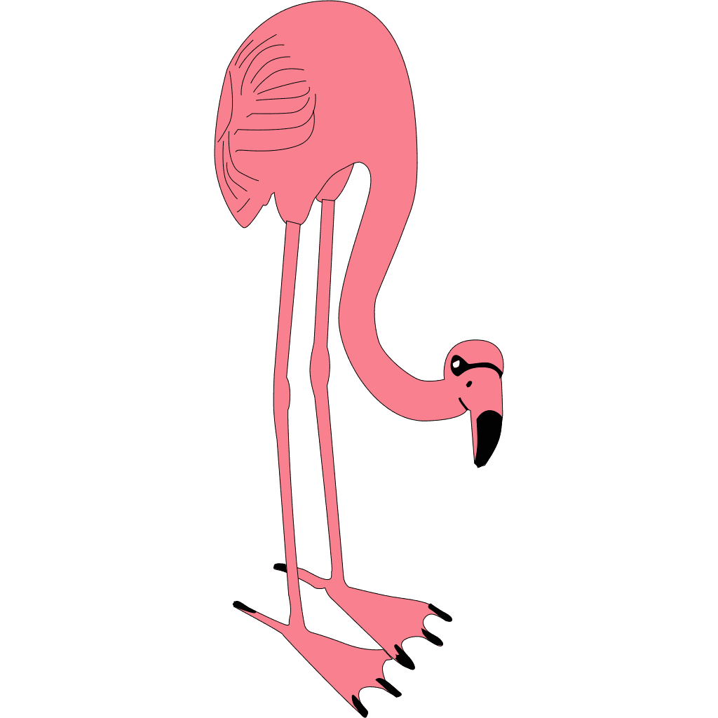 Pink Flamingo Bird Silhouette clipart preview