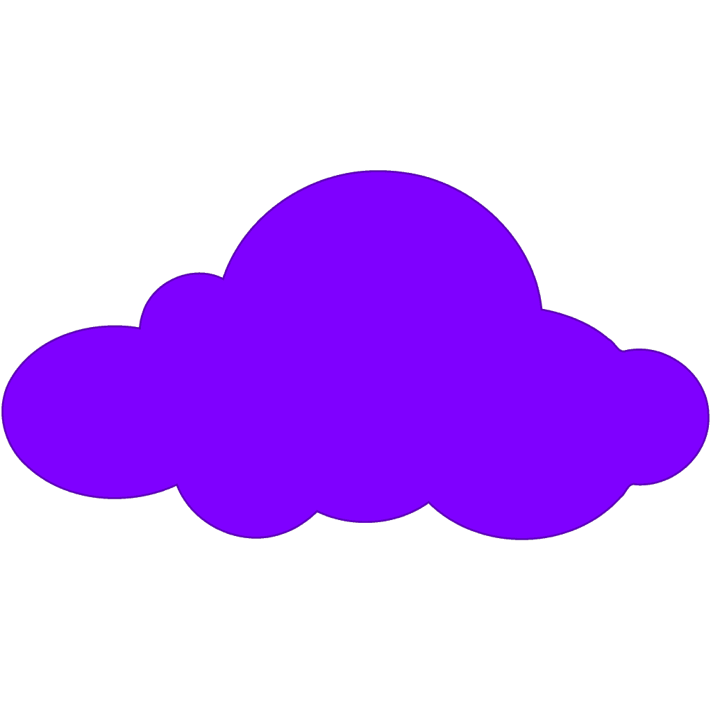 Purple Cloud vector clip art clipart preview