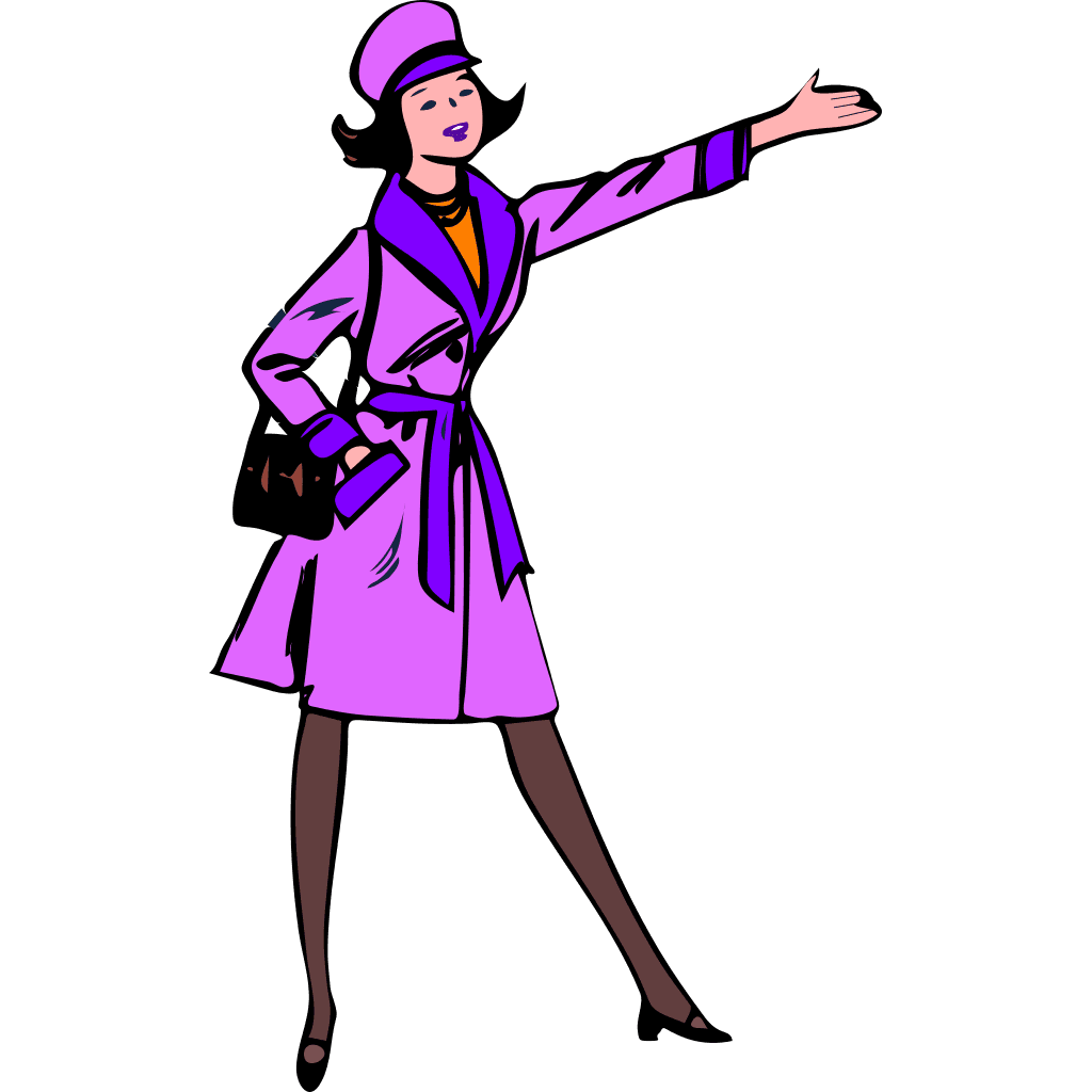 Purple Fashion Girl Icon clipart preview