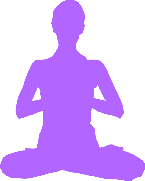 Purple Meditation Silhouette clipart preview