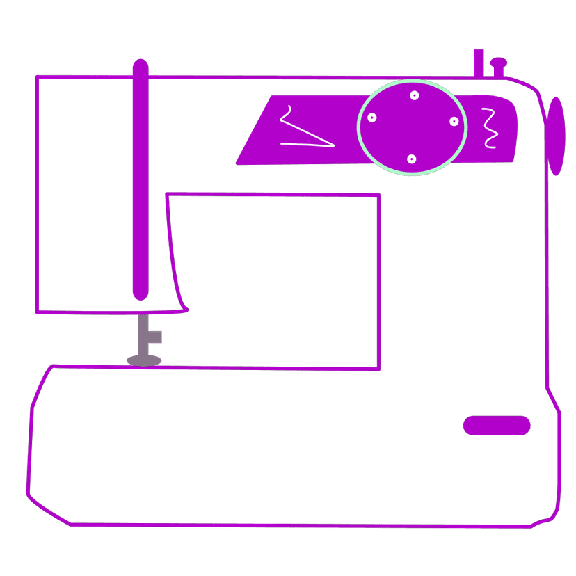 Purple Sewing Electronic Machine clipart preview