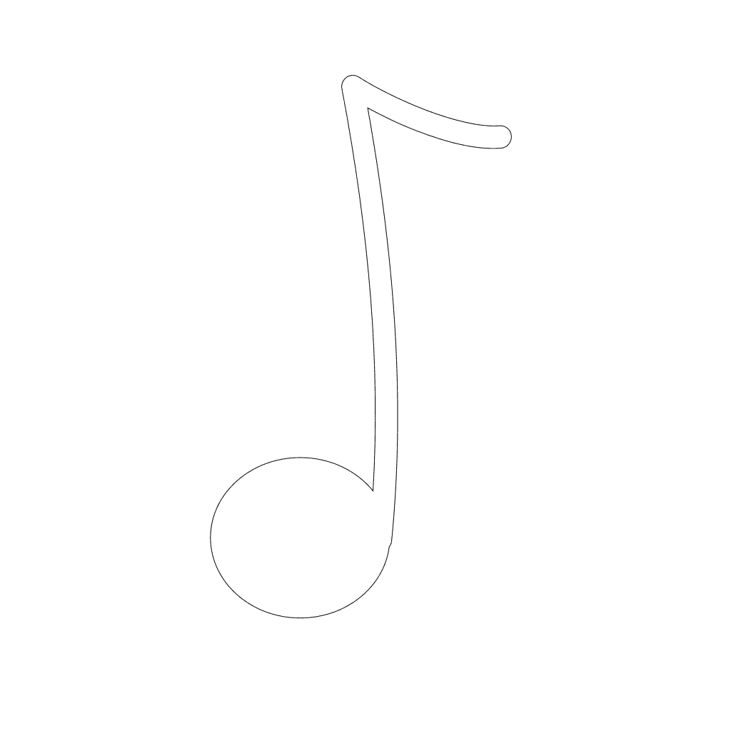 Quaver Note Drawing clipart preview