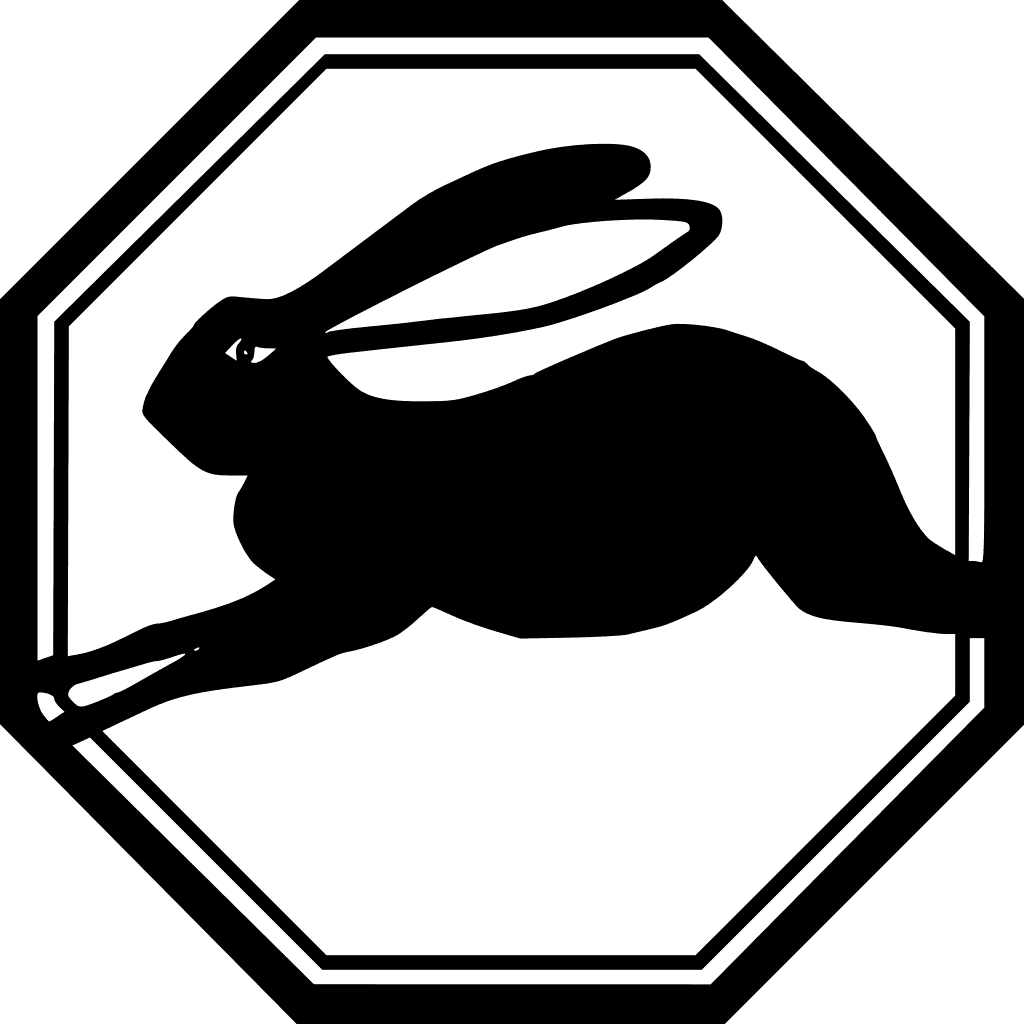 Rabbit Running Animal Sign  clipart preview