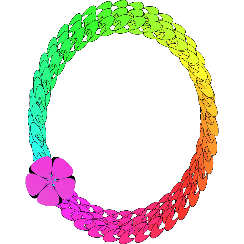 Rainbow Circle Frame clipart preview