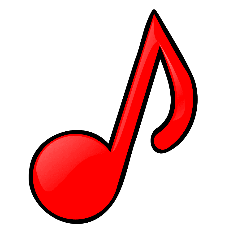 Red 8th Note Icon clipart preview