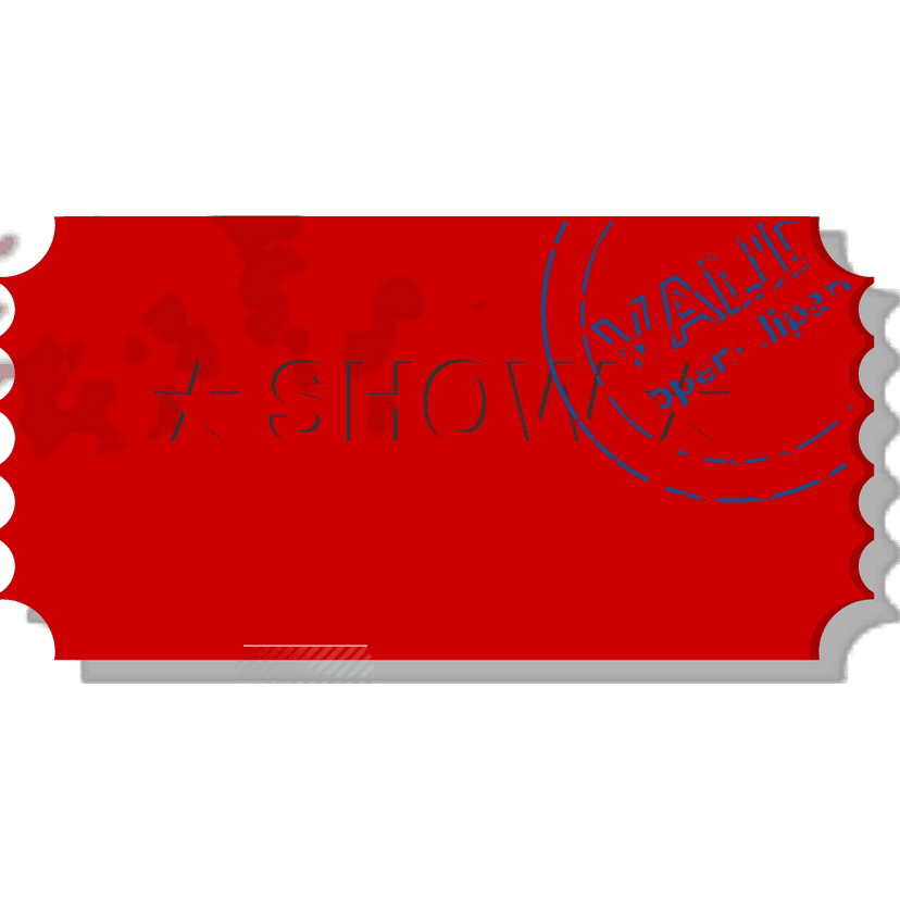 Red Admit Ticket Template Blank clipart preview