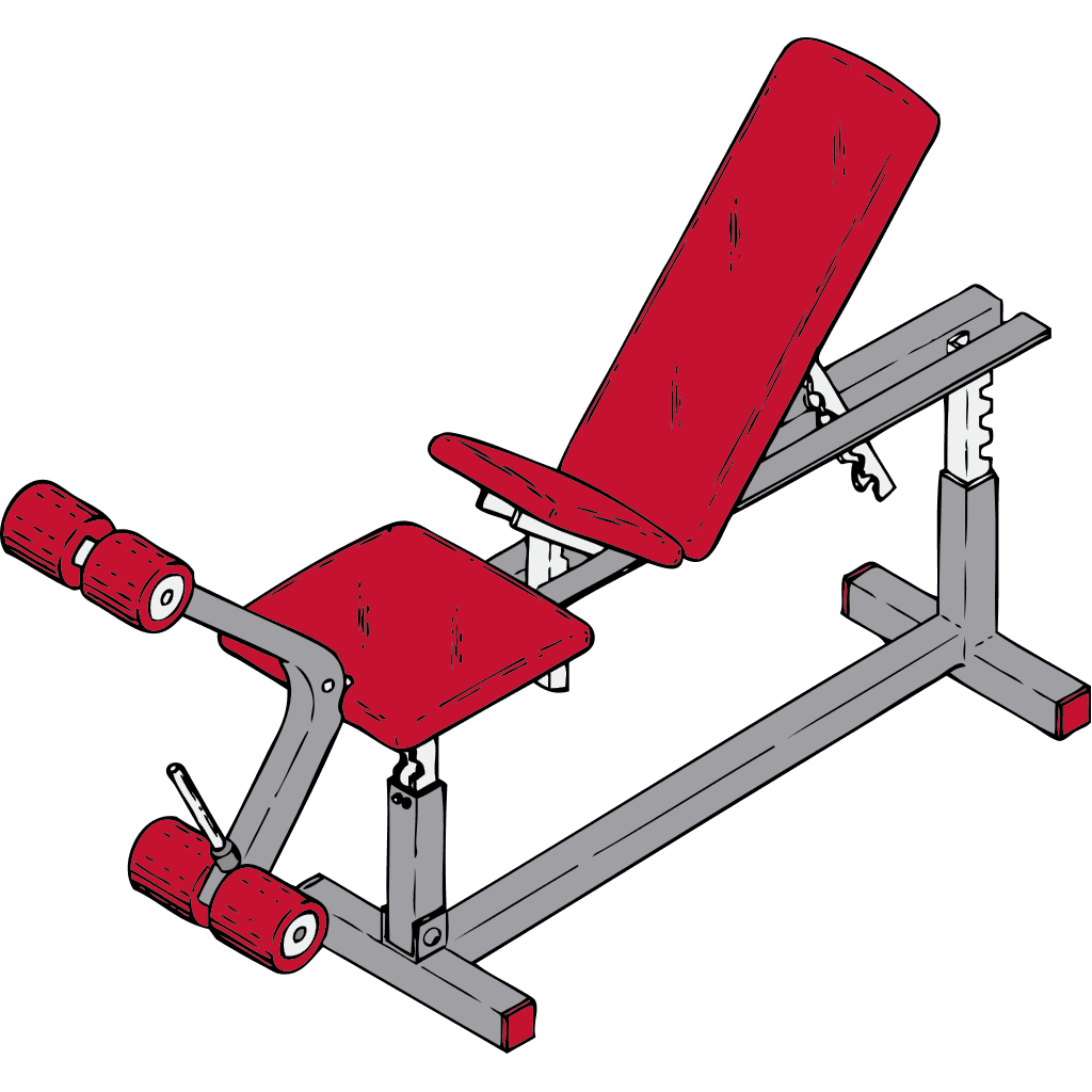 Red Exercise Bench clipart preview