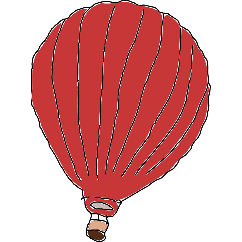 Red Hot Air Balloon Icon clipart preview