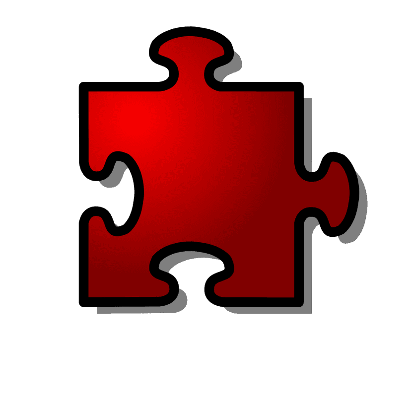 Red Jigsaw Puzzle Piece clipart preview