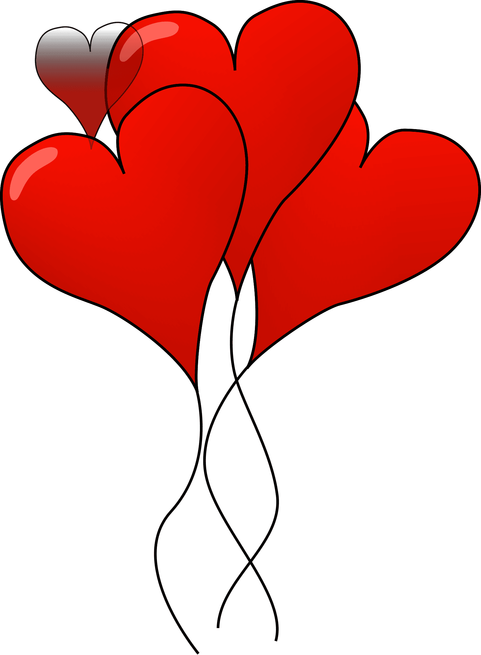 Red Love Balloons Background clipart preview