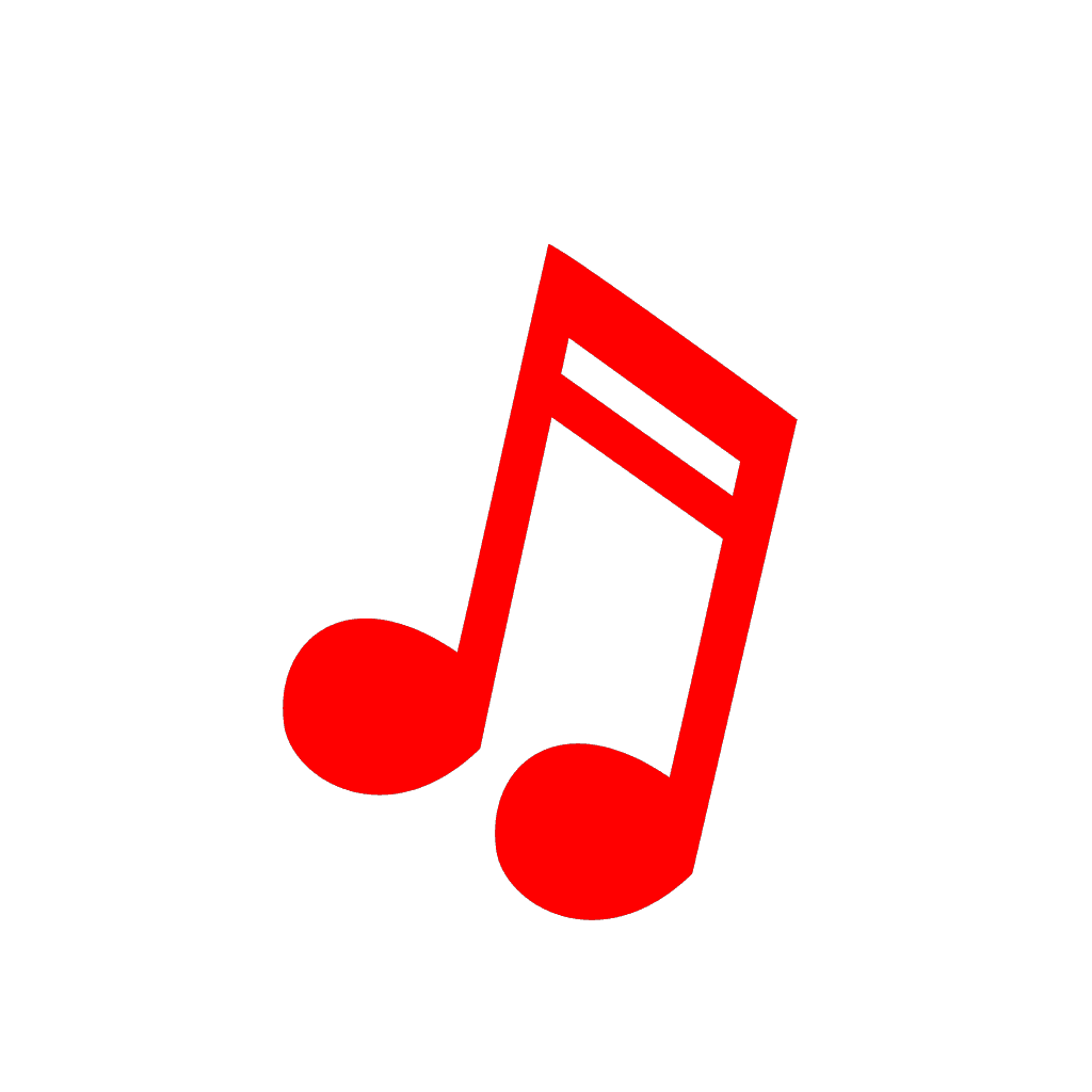 Red Music Note Icon clipart preview