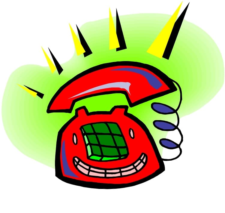 Red telephone ringing clipart preview