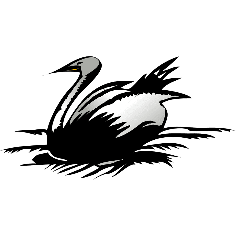 Resting Swan Wings clipart preview