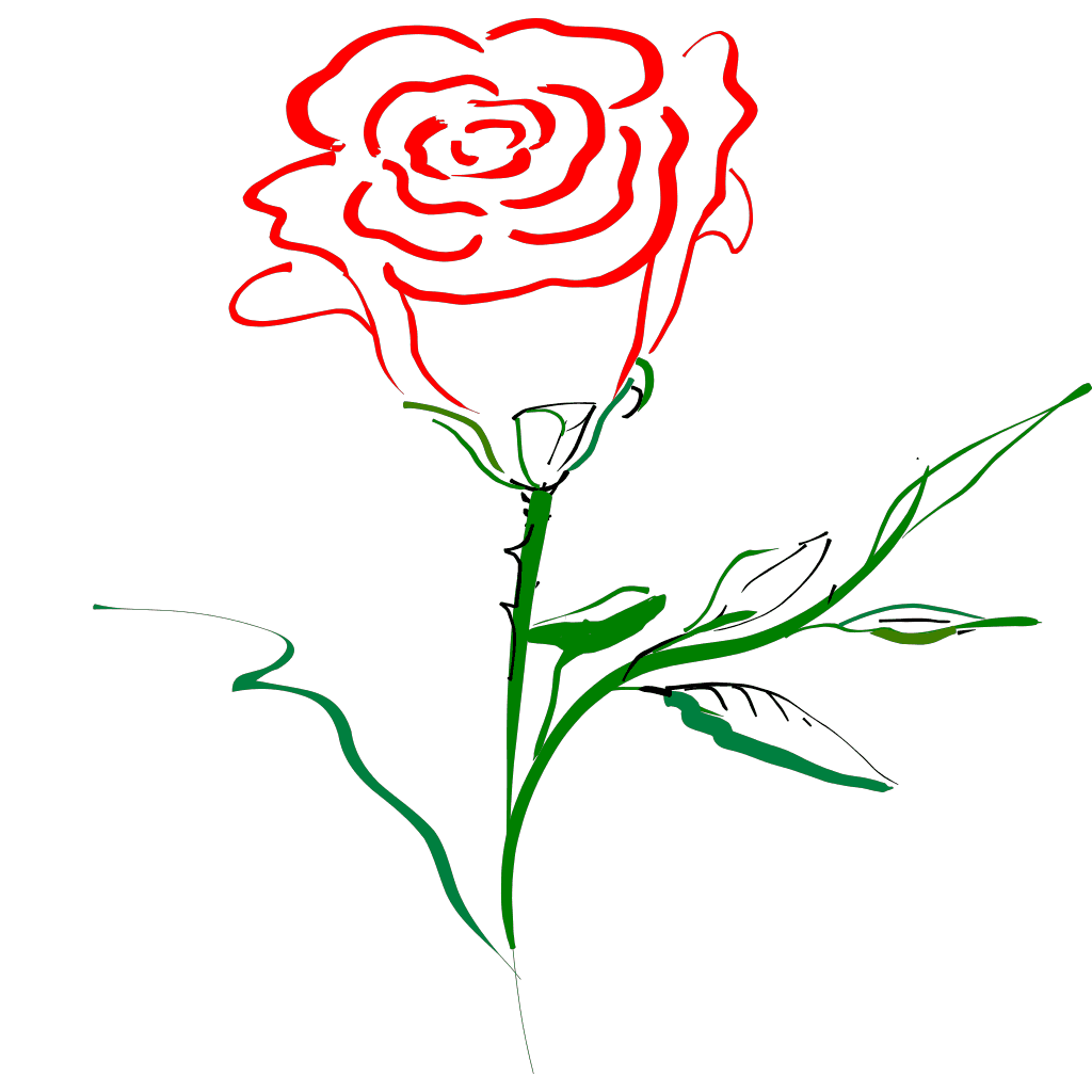 Rose Outline Clip Art Design clipart preview