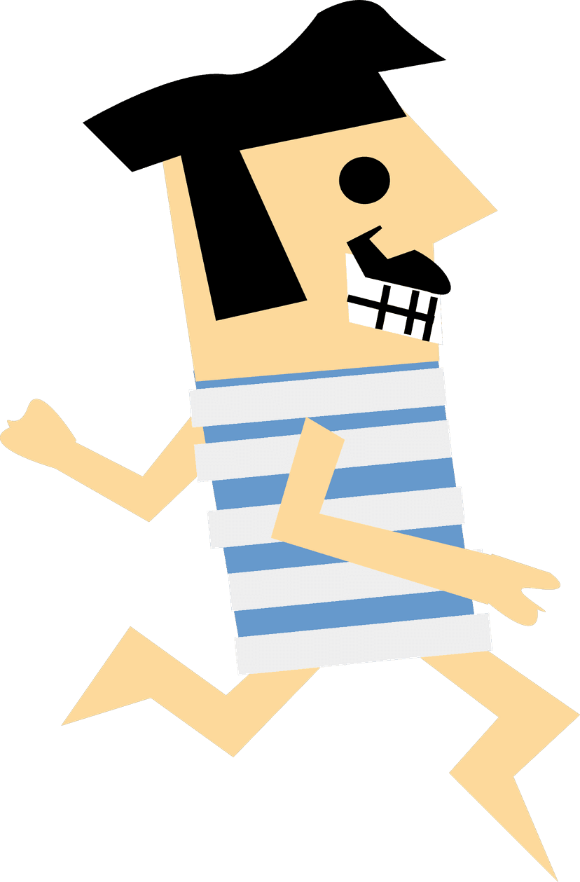 Runner comic cartoon clipart preview