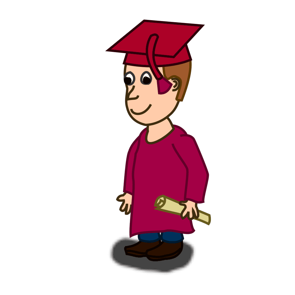 Running Red Student Man clipart preview